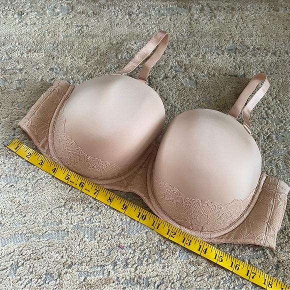Torrid Nude Underwired Padded Bra Opaque Wide Back Convertible Strapless Straps - Picture 3 of 10
